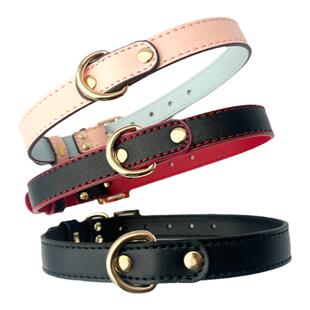 项圈女颈带定制刻字男锁骨链choker皮革项链情侣饰品女M牵引绳K9