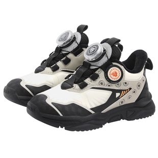 泰兰尼斯儿童运动鞋冬季新款加绒保暖男童跑步鞋时尚旋钮老爹鞋子