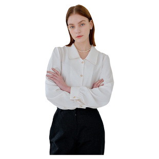 减龄高级感叠穿打底衬衫女2025秋季洋气白领时尚显瘦休闲内搭衬衣