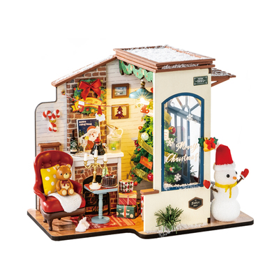 rolife若来圣诞姜饼屋小屋diy手工拼装房子微缩场景积木模型礼物