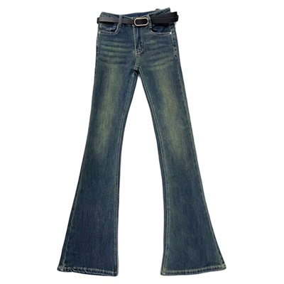 纯欲风低腰紧身微喇牛仔裤女