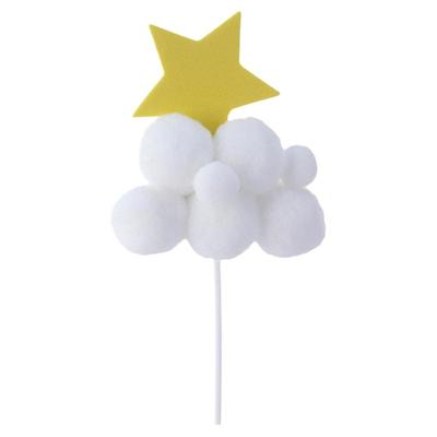蛋糕烘焙装饰星星月亮毛球云朵