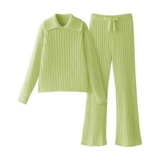 蕉内绒绒503Home女士家居服套装半边绒翻领保暖加绒加厚冬季睡衣