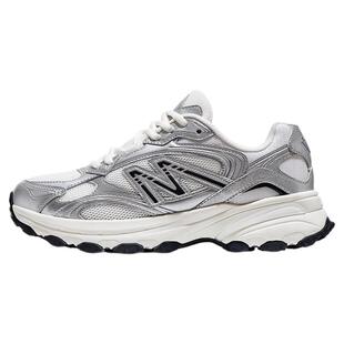 骆驼光波运动鞋女款2025新款鞋子银色老爹鞋复古休闲鞋女鞋慢跑鞋