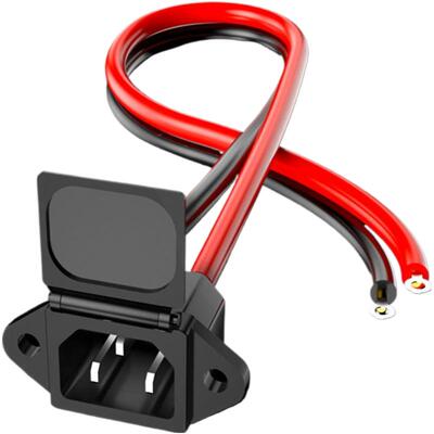 电动车充电转换头插口锂电池接口电源线品字公母插头电瓶插座连接