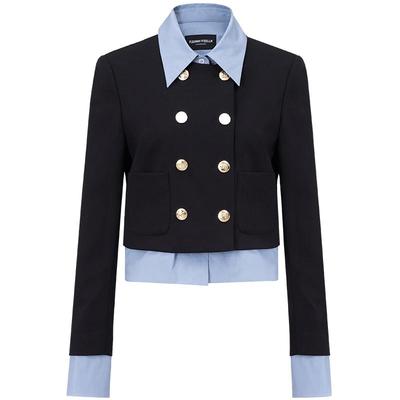 FF仿佛女春款假两件西装短外套