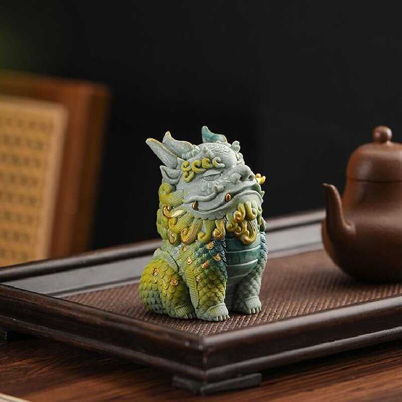 客厅办公桌招财进宝茶室茶宠貔貅存钱罐乔迁中式装饰品收纳摆件