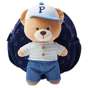 PawinPaw卡通小熊童装秋冬男女宝宝护脊小熊玩偶书包双肩包