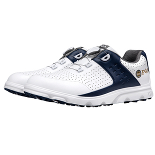 美国PGA 新品 高尔夫男士球鞋 夏季透气孔防侧滑鞋钉男鞋旋转鞋带
