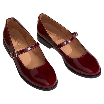 宝舒曼气质法式玛丽珍鞋