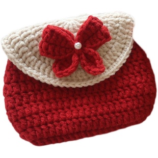 阳阳编织屋手工钩针编织毛线零钱耳机卡包手拿diy材料包成品礼物