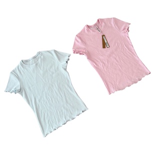 【消烦局长】绵云系列·碎花短袖T恤女士短款修身显瘦正肩上衣