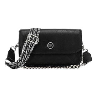 红蜻蜓斜挎包头层牛皮女包柔软菱格真皮单肩包日常百搭通勤包包女