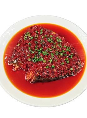 仿真剁椒鱼头麻辣模型中餐实物食品展示道具假菜摆设装饰餐厅样品