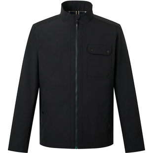 【张晚意明星同款】Hazzys哈吉斯纯色外套男休闲通勤简约挺括夹克