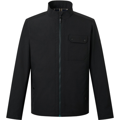 【张晚意明星同款】Hazzys哈吉斯纯色外套男休闲通勤简约挺括夹克