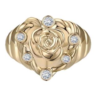 XTASTE USELESSOBJECTS 玫瑰花爱心戒指迪丽热巴丨周冬雨同款明星