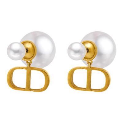 CD仿珍珠耳环女轻奢小众高级感