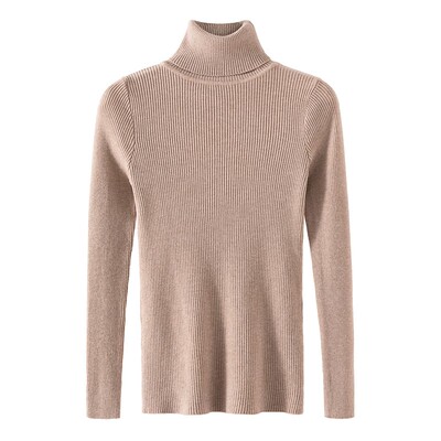 高领弹力女士打底针织