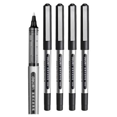 得力S656直液式走珠笔黑色子弹头