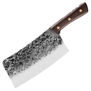 手工锻打加厚重型砍骨大刀刀斩切两用切片刀厨房专用套装