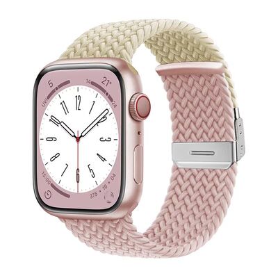 适用iwatchS10表带ultra2新款s9苹果手表s8手表带卡扣尼龙编织iwatchS7男生运动watch6女款高级s5创意腕带