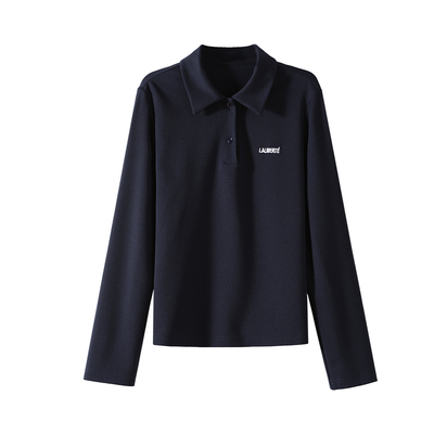 OSA欧莎MIU系翻领长袖T恤