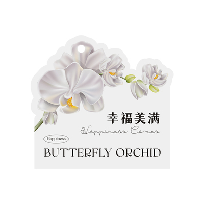 蝴蝶兰异形养护吊牌新年元旦年宵花氛围感装饰挂卡办公室盆栽吊卡