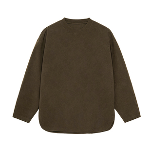 JUPSTUDIO日系简约纯色廓形长袖t恤男春秋宽松休闲内搭打底衫上衣