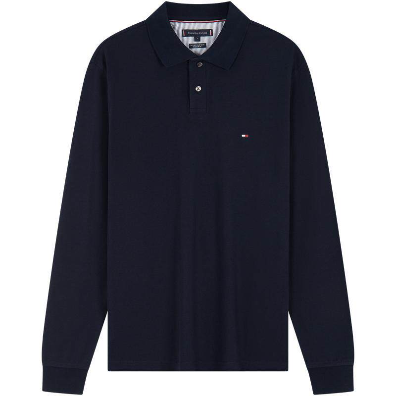 Tommy男装经典1985纯色长袖POLO