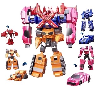 迷你特工队四合体X儿童变形机甲玩具礼物金刚弗特男孩塞米麦克斯