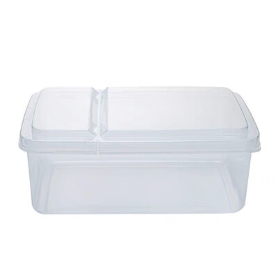 翻盖保鲜盒商用收纳盒长方形食物展示盒水果冰箱专用透明塑料盒子