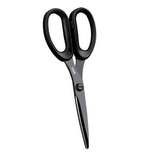 得力剪刀家用不锈钢办公黑刃锋利手工剪纸裁缝文具儿童专用特氟龙小剪子安全美工大号学生用多功能工业用小号