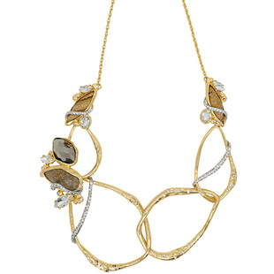 LAMUANA藤枝复古项链小众设计感颈链夸张设计女金色毛衣链72094