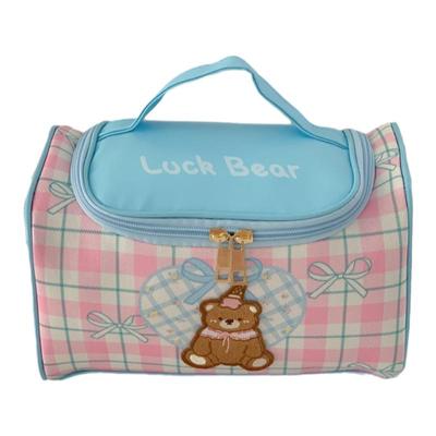 可爱卡通化妆包女2025新款便携手提化妆品分区收纳包旅行洗漱包