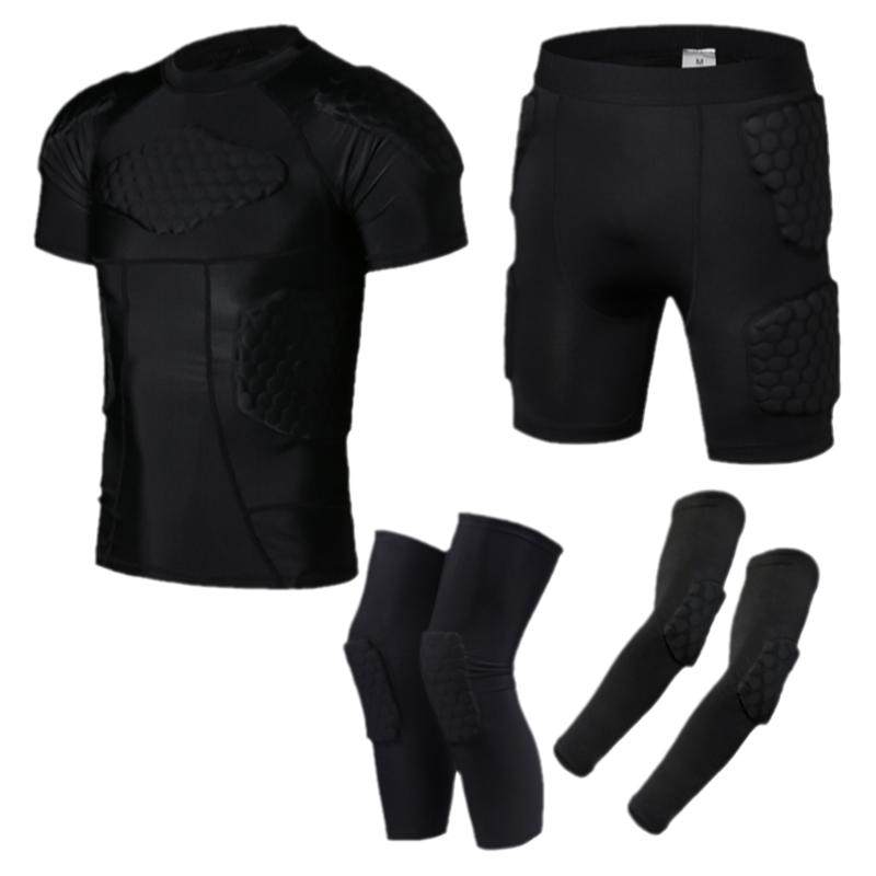 蜂窝状篮球防撞紧身衣速干透气运动短袖男防撞背心橄榄球足球护具