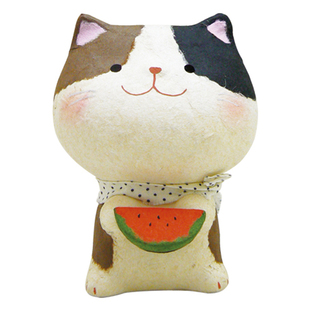 日本进口龙虎作堂 和纸多良猫摆件 生日结婚开业礼品送礼车载