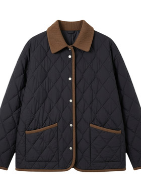 凤凰依屋大码宽松简约棉服外套