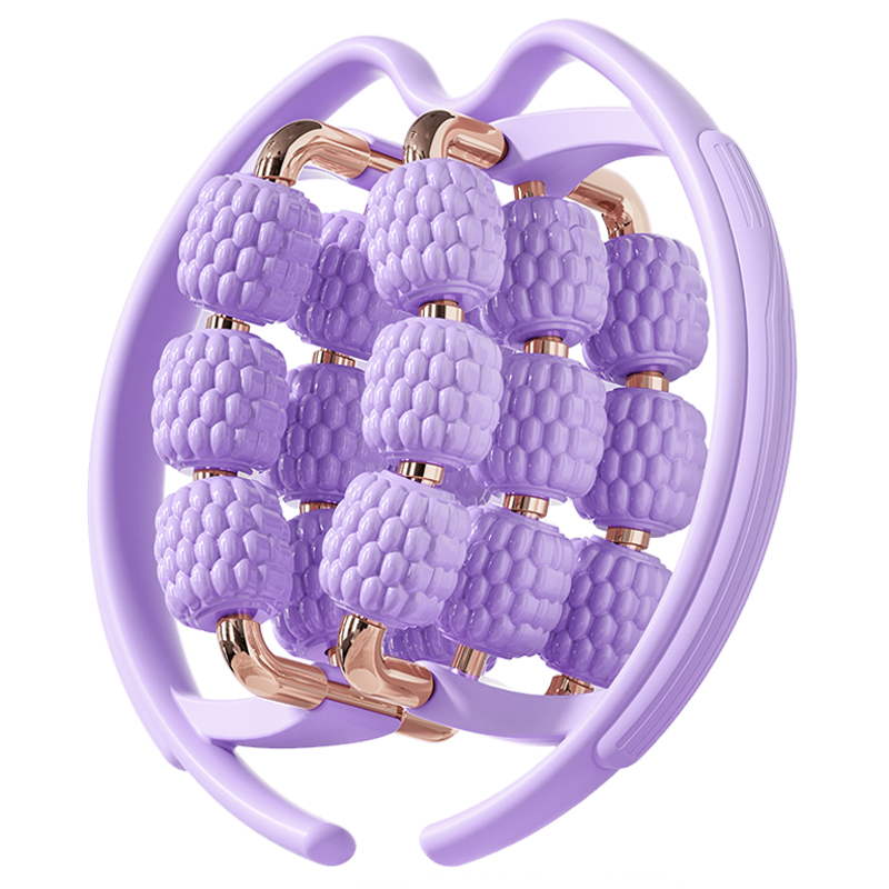 腿部按摩器瘦腿神器环形夹腿滚轮滚轴肌肉放松狼牙棒小腿滚腿按摩