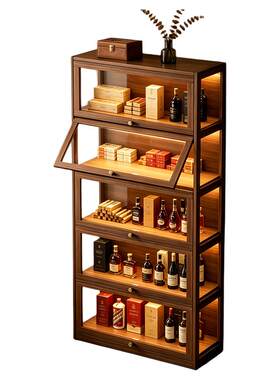 实木酒柜客厅靠墙洋酒收纳展示