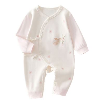 新生婴儿衣服a类纯棉春秋初生儿0到3个月男女宝宝连体衣66码哈衣