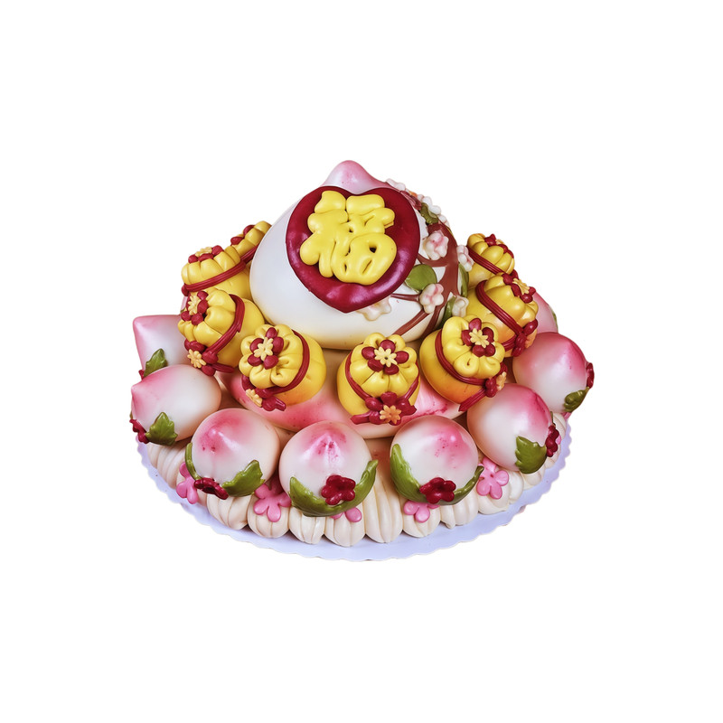 寿桃馒头老人祝寿生日宴花饽饽