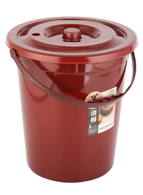 中式风纯色垃圾桶茶具配件