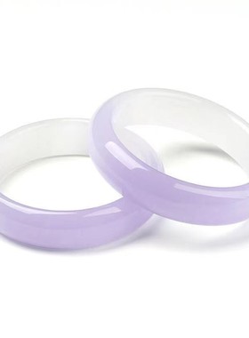 新疆金丝玉紫罗兰色旺夫半紫色手镯玉石女款气质玉镯子