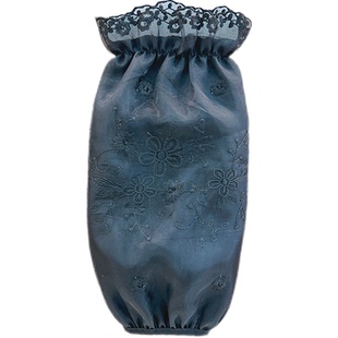 新款蕾丝袖套长款套袖女款秋冬季双层绣花洋气袖头羽绒服防尘护袖