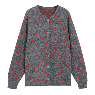 大码女装2026新款韩系慵懒风针织开衫春款胖mm宽松遮肚子毛衣外套