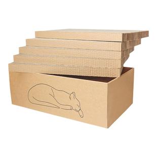 猫抓板纸箱猫窝一体耐磨耐抓不掉屑瓦楞纸替换猫爪板盒子猫咪用品