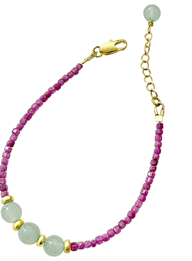 天然红宝石手链高级感细款女