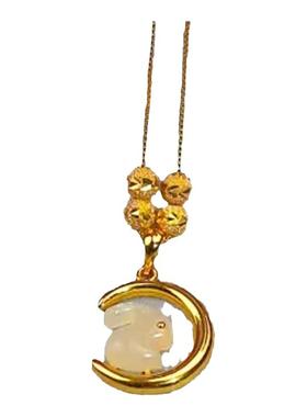 抖音同款七夕月兔专属喜乐项链