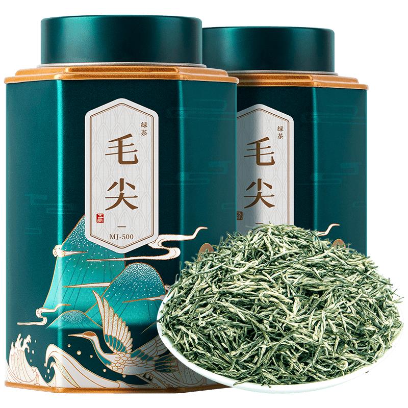 五虎特级毛尖茶浓香型绿茶2024新茶春茶毛尖嫩芽茶叶散茶罐装